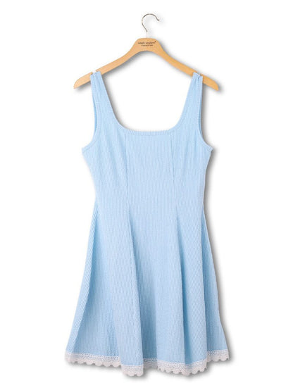 Simply Southern Girls Corded Tank Dress Tidal Blue - Persnickety Shop