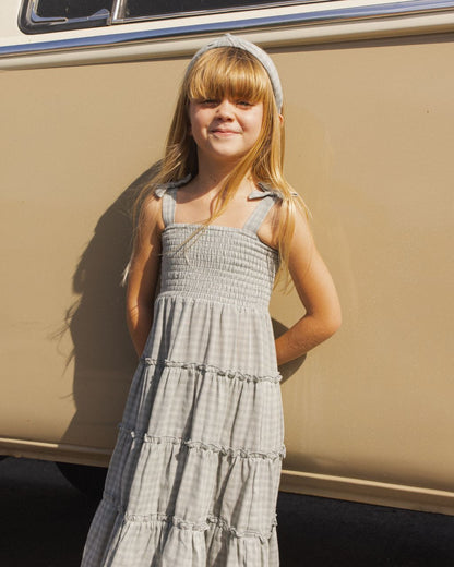 KNOTTED HEADBAND GREEN GINGHAM - Persnickety Shop