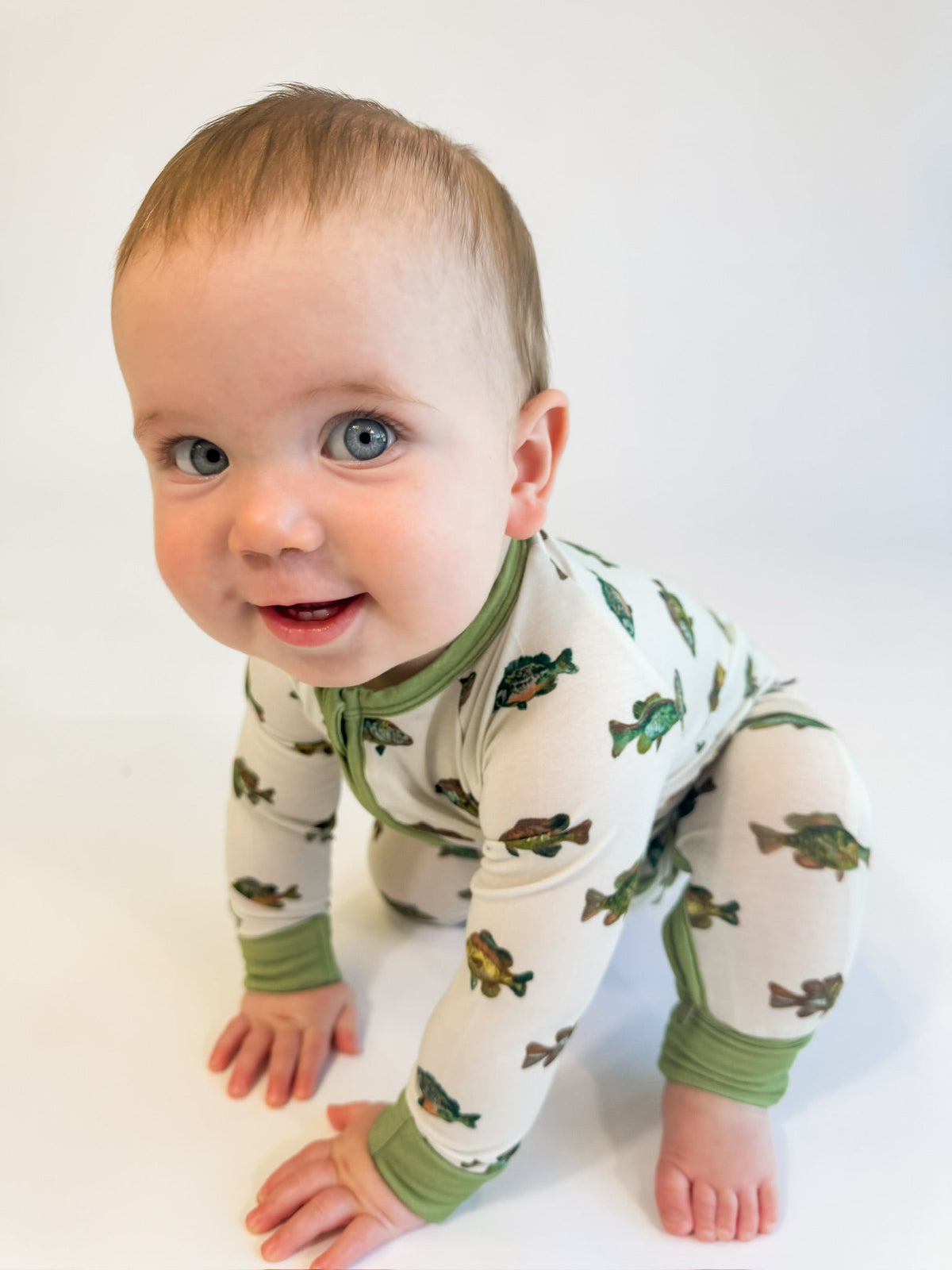 GOOSIES Convertible Zip Pajamas - Lake Fish