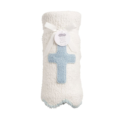 Blue Cross Chenille Baby Blanket - Persnickety Shop