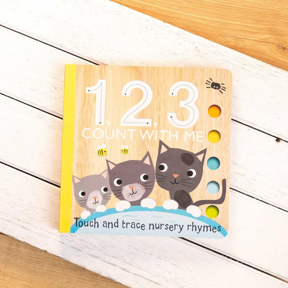 Touch and Trace: 1, 2, 3 Count with Me (Board Book for Babies and Toddlers 0-2 years old) (Touch and Trace Nursery Rhymes)