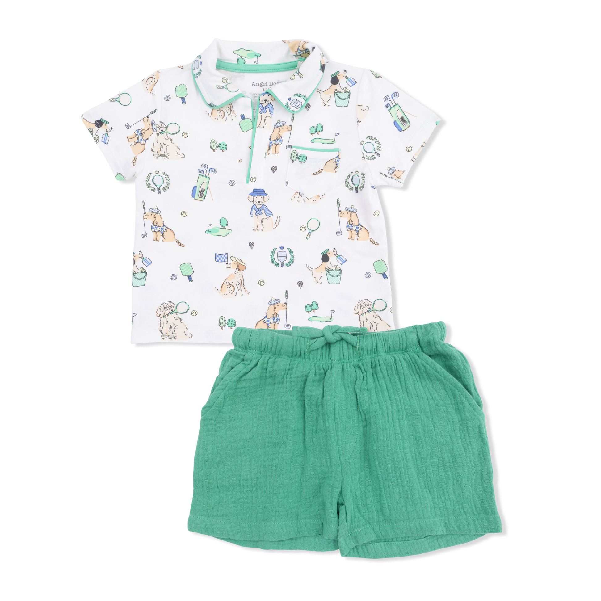 Country Club Dogs Neutral - Polo with Casual Short - Persnickety Shop