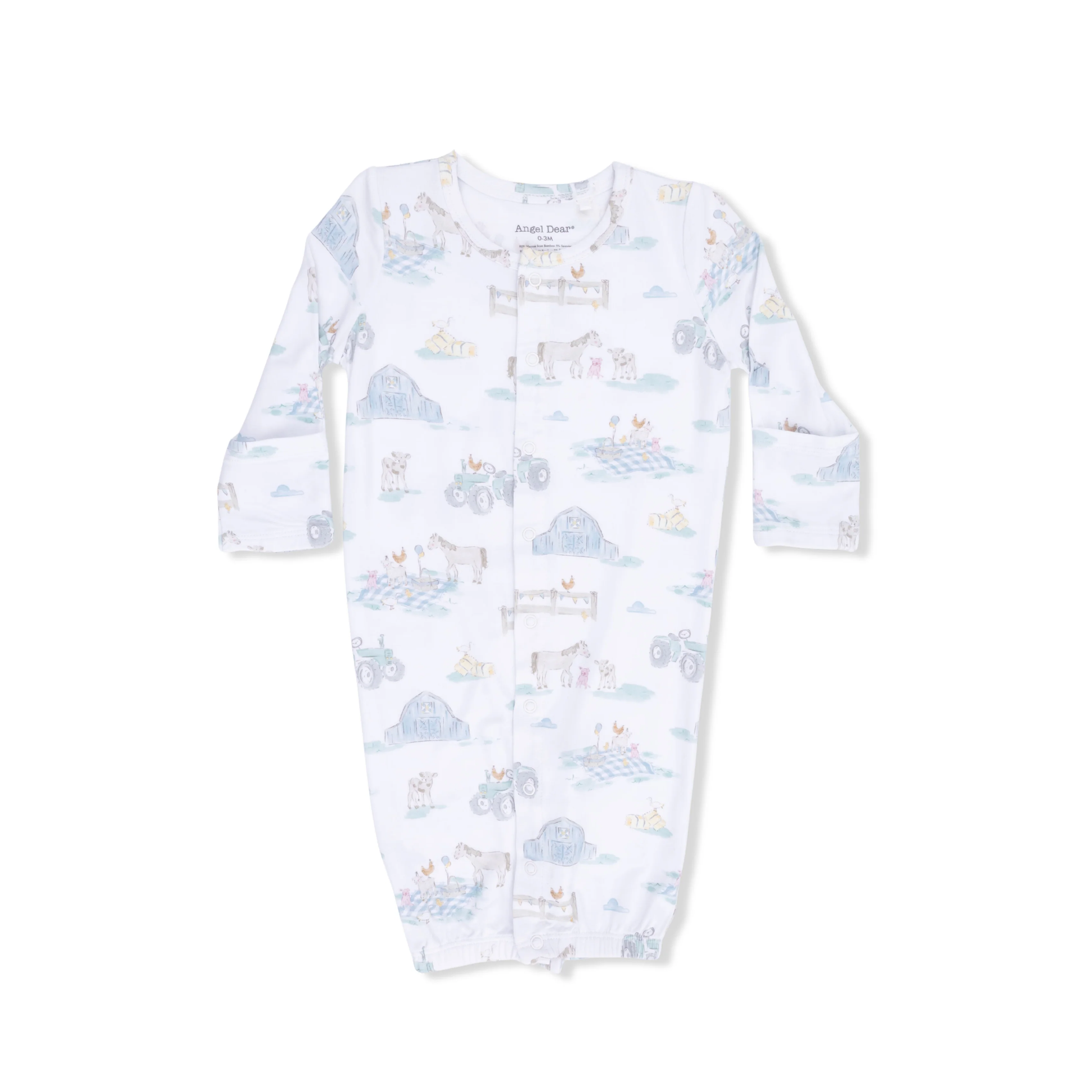 Farm Animal Party - Convertible Gown 0-3 Months - Persnickety Shop