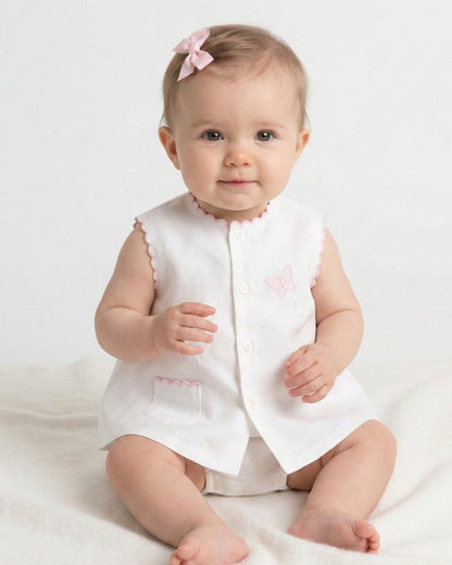 Lullaby Set-Maria Diaper Set Blessings White, Butterfly - Persnickety Shop
