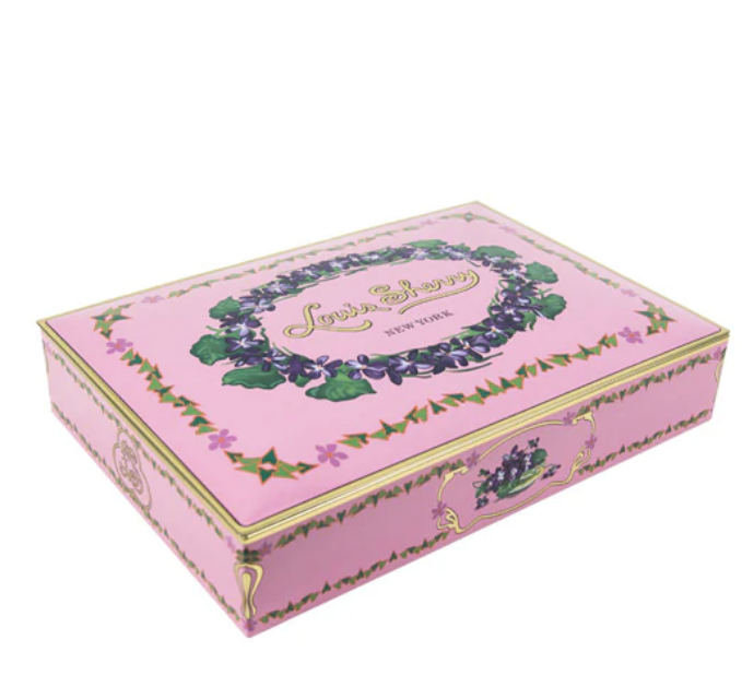 Louis Sherry Chocolate Tin, 2 Piece, Orchid