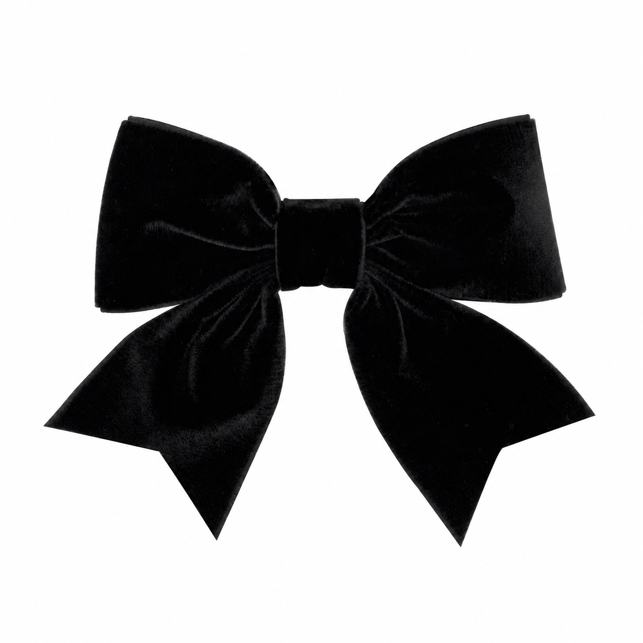Wee Ones Black Small King Plush Velvet Bowtie With Tails