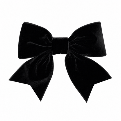 Wee Ones Black Small King Plush Velvet Bowtie With Tails