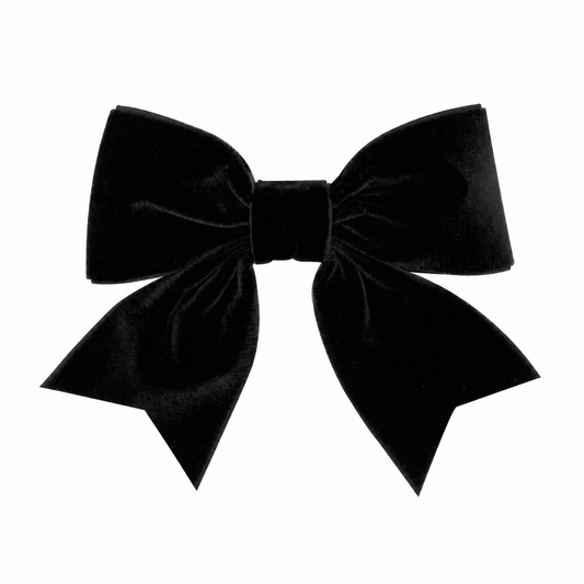 Wee Ones Black Small King Plush Velvet Bowtie With Tails