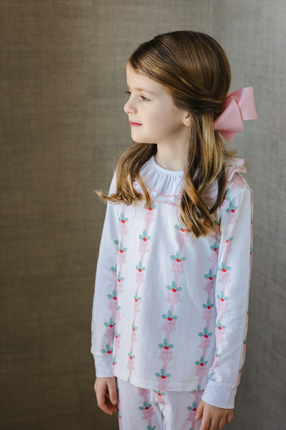 Sal & Pimenta Pink Mistletoe Girl Pajama - Persnickety Shop
