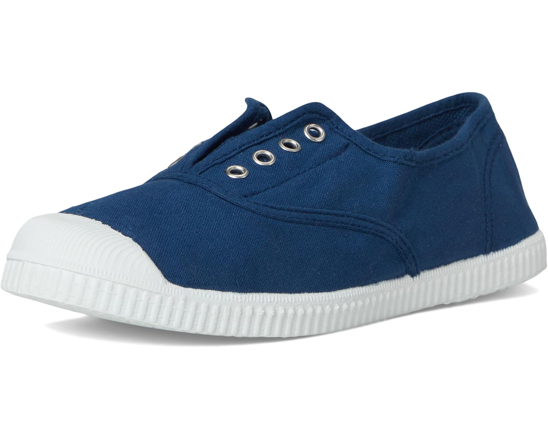 CIENTA NAVY CANVAS LACELESS SNEAKER - Persnickety Shop