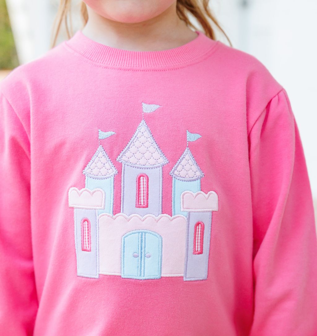 Trotter Street Kids French Terry Pullover- Castle