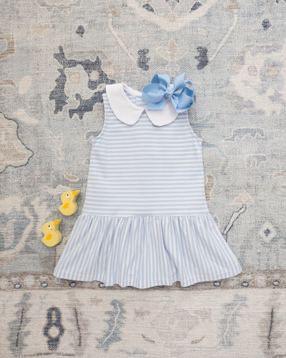 Jellybean Girl Georgia Skirted Bubble- Light Blue Medium Stripe - Persnickety Shop