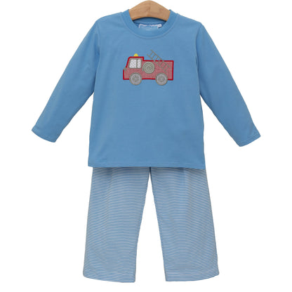 Trotter Street Kids Firetruck Pant Set - Persnickety Shop