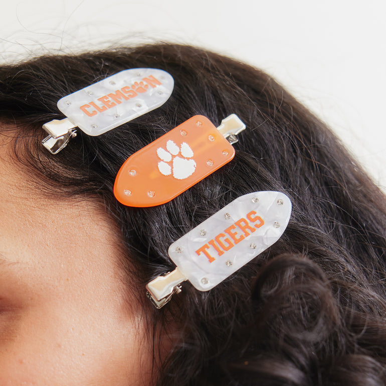 Clemson University Creaseless Hair Clip Set