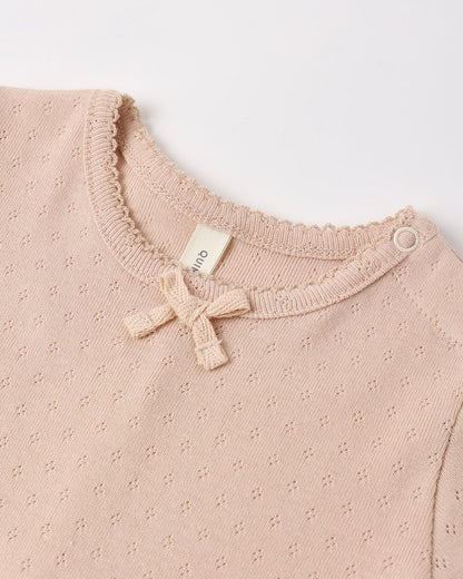 Pointelle Skirted Bodysuit || Melon - Persnickety Shop