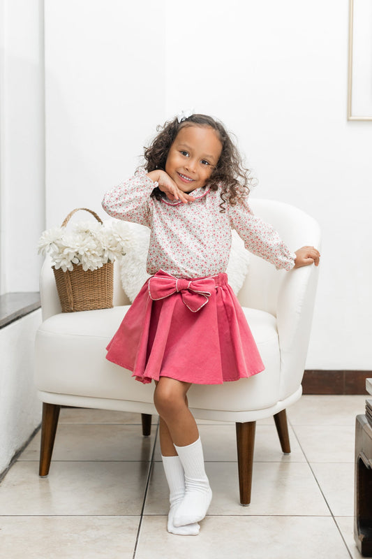 ZUCCINI TINY ROSES LAURIE SKIRT SET