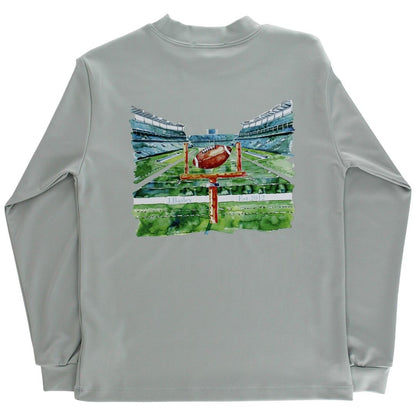 Bailey Boys L/S Performance Logo Tee- Football on Sage - Persnickety Shop