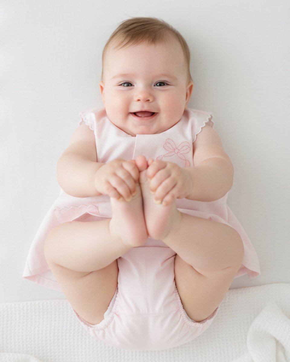 Lullaby Set-Maria Diaper Set Blessing Pink, Bow - Persnickety Shop
