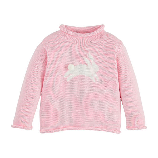 PINK BUNNY ROLLNECK SWEATER