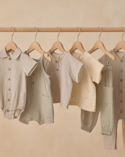 Matteo Romper || Sage Gingham - Persnickety Shop