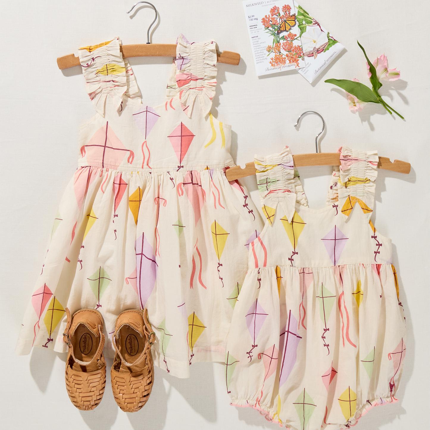 Pink Chicken - Girls Via Dress - Flying Kites - Persnickety Shop