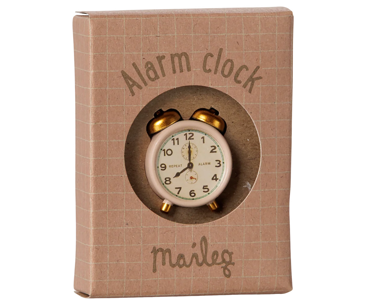 Maileg NEW Alarm clock, Mouse - Powder