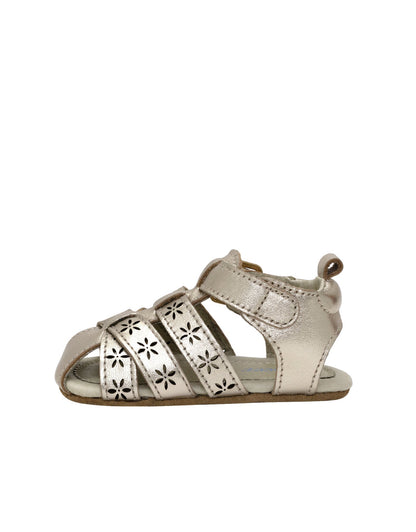 Robeez- Fleur First Kicks Sandals Gold - Persnickety Shop