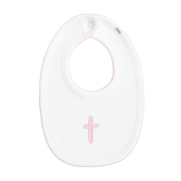 Pink Crochet Cross Bib - Persnickety Shop