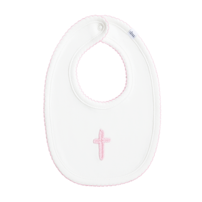 Pink Crochet Cross Bib - Persnickety Shop