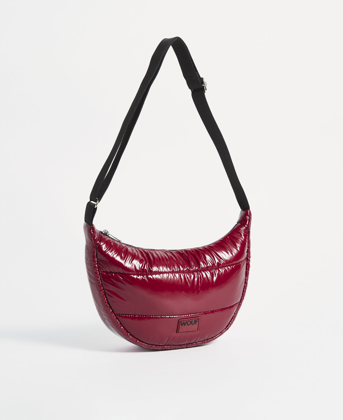 Burgundy Glossy Crossbody Bag - Persnickety Shop