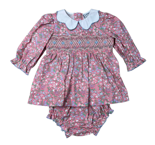 Three Sisters Mulberry Meadow Smocked Bloomer Set