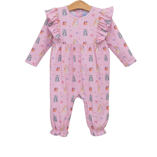 Trotter Street Kids Girl Fluffy Friends Romper