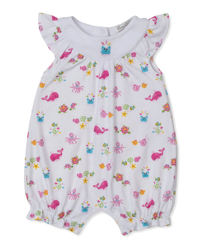 Kissy Kissy Ocean Antics Pink Short Playsuit - Persnickety Shop