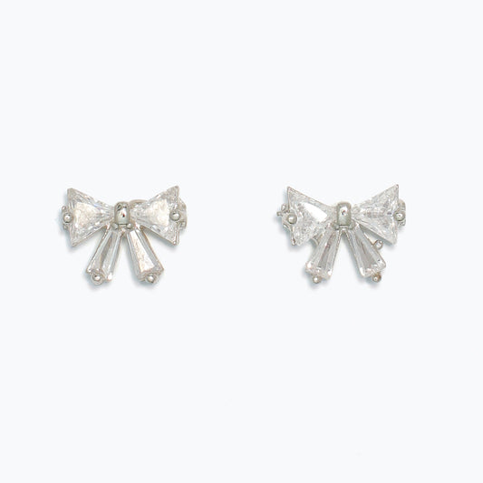 Earrings-Sparkling CZ Bows
