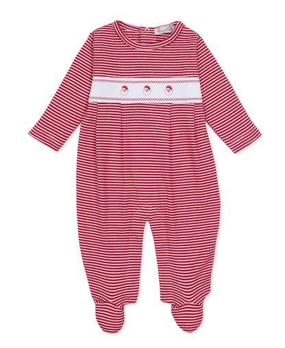 Kissy Kissy Classic Treasures Holiday 26 Stripe Santa Footie