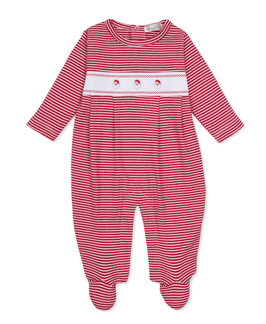 Kissy Kissy Classic Treasures Holiday 26 Stripe Santa Footie