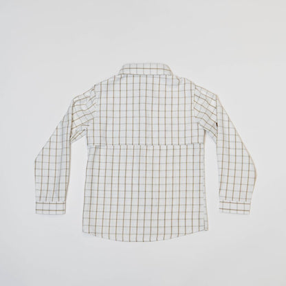 SALTWATER BOYS FLAGLER FISHING SHIRT -WHITE PLAID