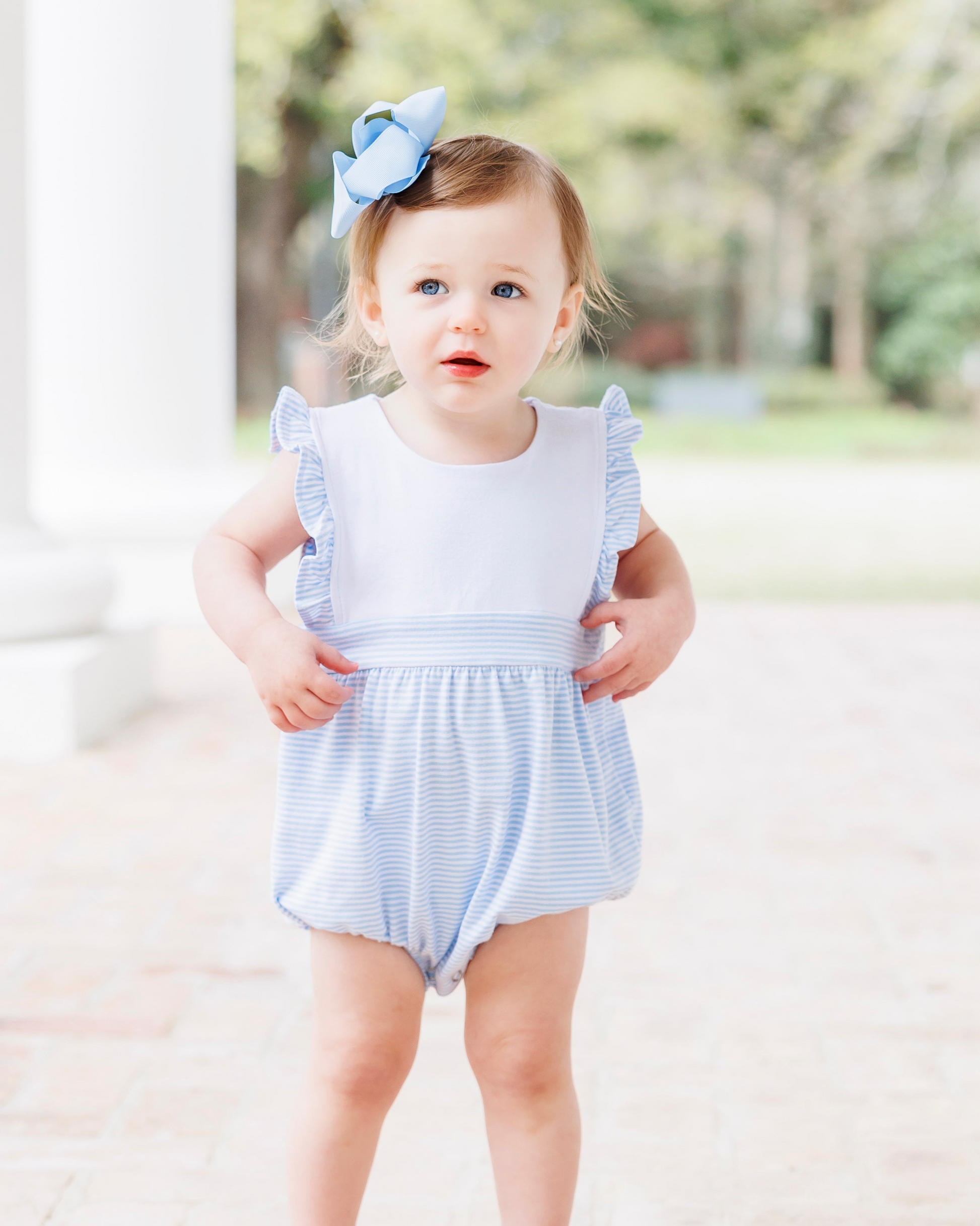 Jellybean Girl Sophia Bubble- Light Blue Stripe - Persnickety Shop