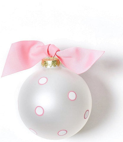Coton Colors MY FIRST CHRISTMAS WITH SNOWMAN GIRL GLASS ORNAMENT