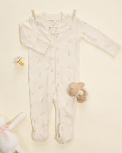 Zip Long Sleeve Sleeper Footie || Bunnies - Persnickety Shop