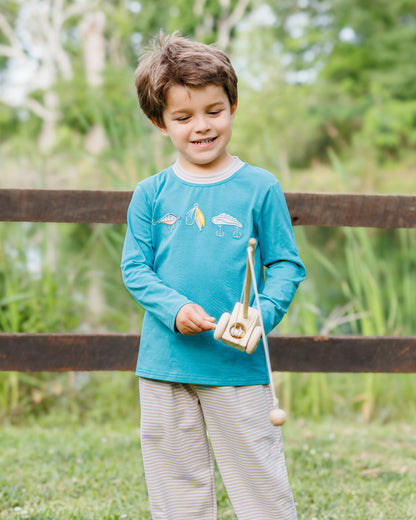 PRE-ORDER | Fall Fishing Pant Set Jellybean by Smock Candy - Persnickety Shop