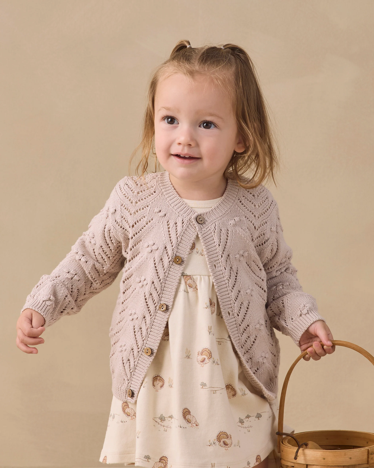 Quincy Mae LONG SLEEVE BABY DRESS TURKEY
