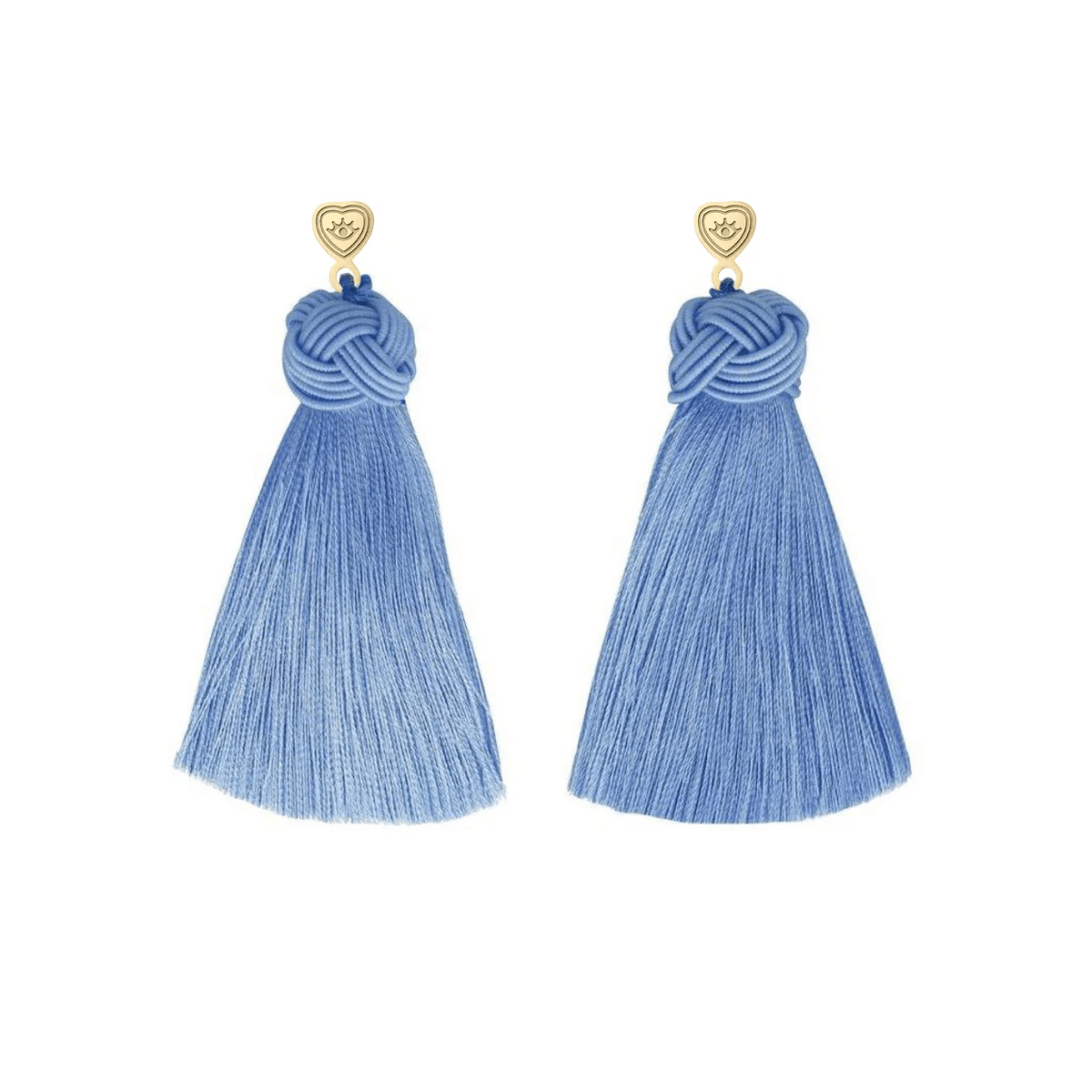 Cornflower Blue Topknot Earrings - Persnickety Shop