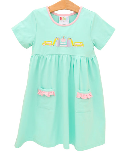 Wheels on the Bus Dress  by Jellybean Smock Candy - Persnickety Shop