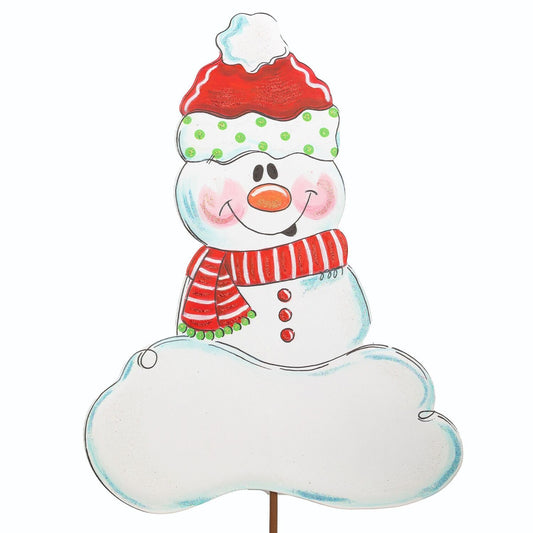 The Round Top – Red Scarf Snowman - Persnickety Shop