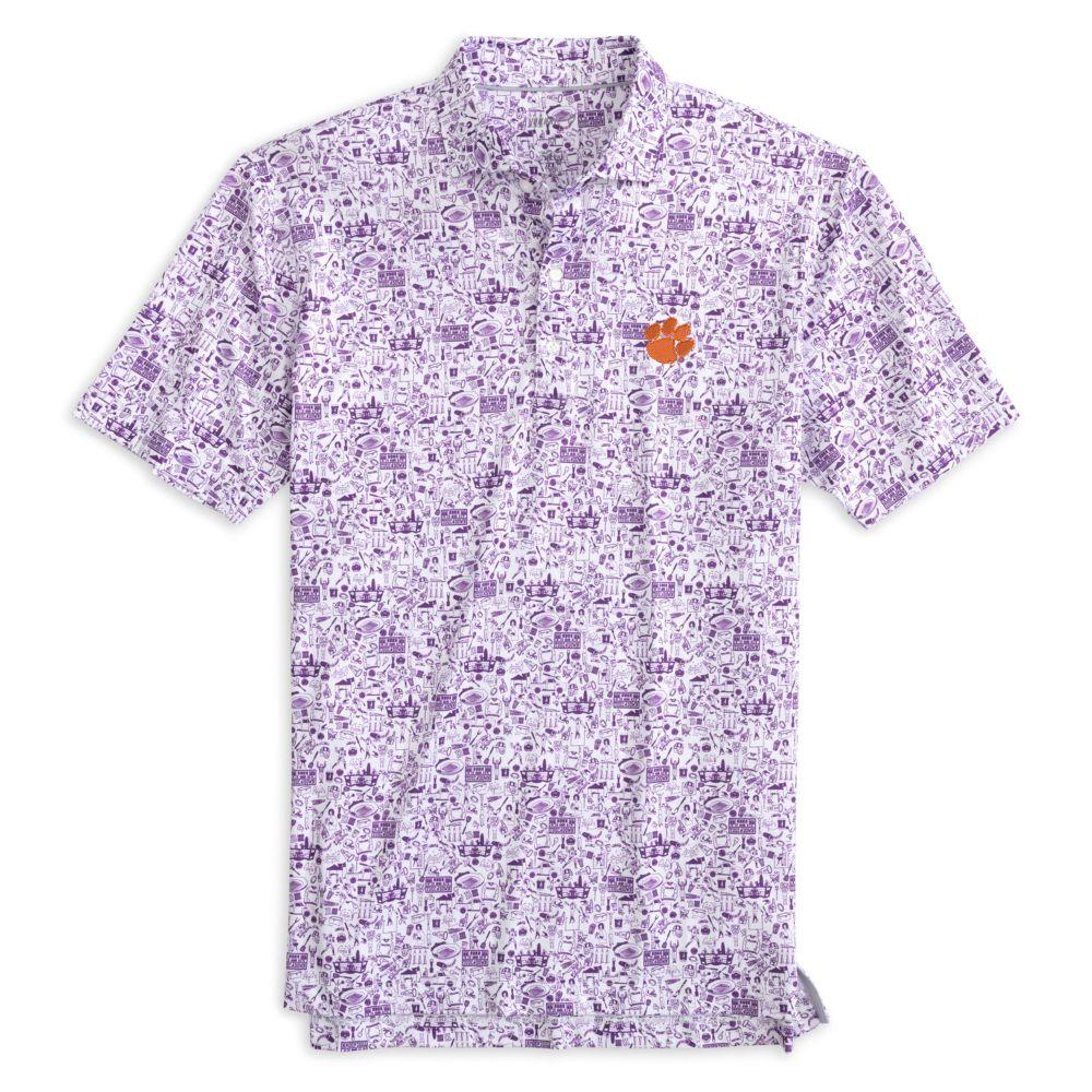 Johnnie-O South Clemson Tailgater 2.0 Jr. Printed Jersey Performance Polo - Persnickety Shop