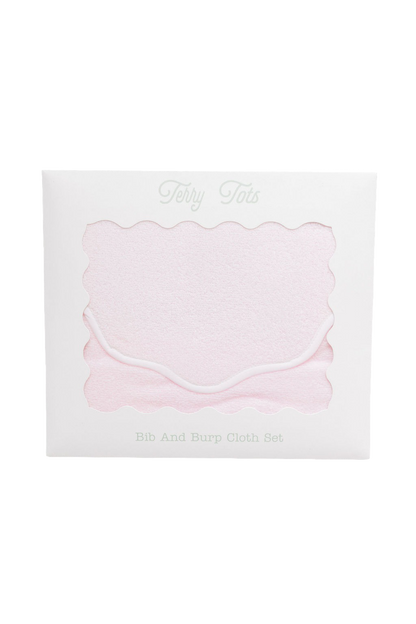 Terry Tots BBib & Burp – Pink Terry