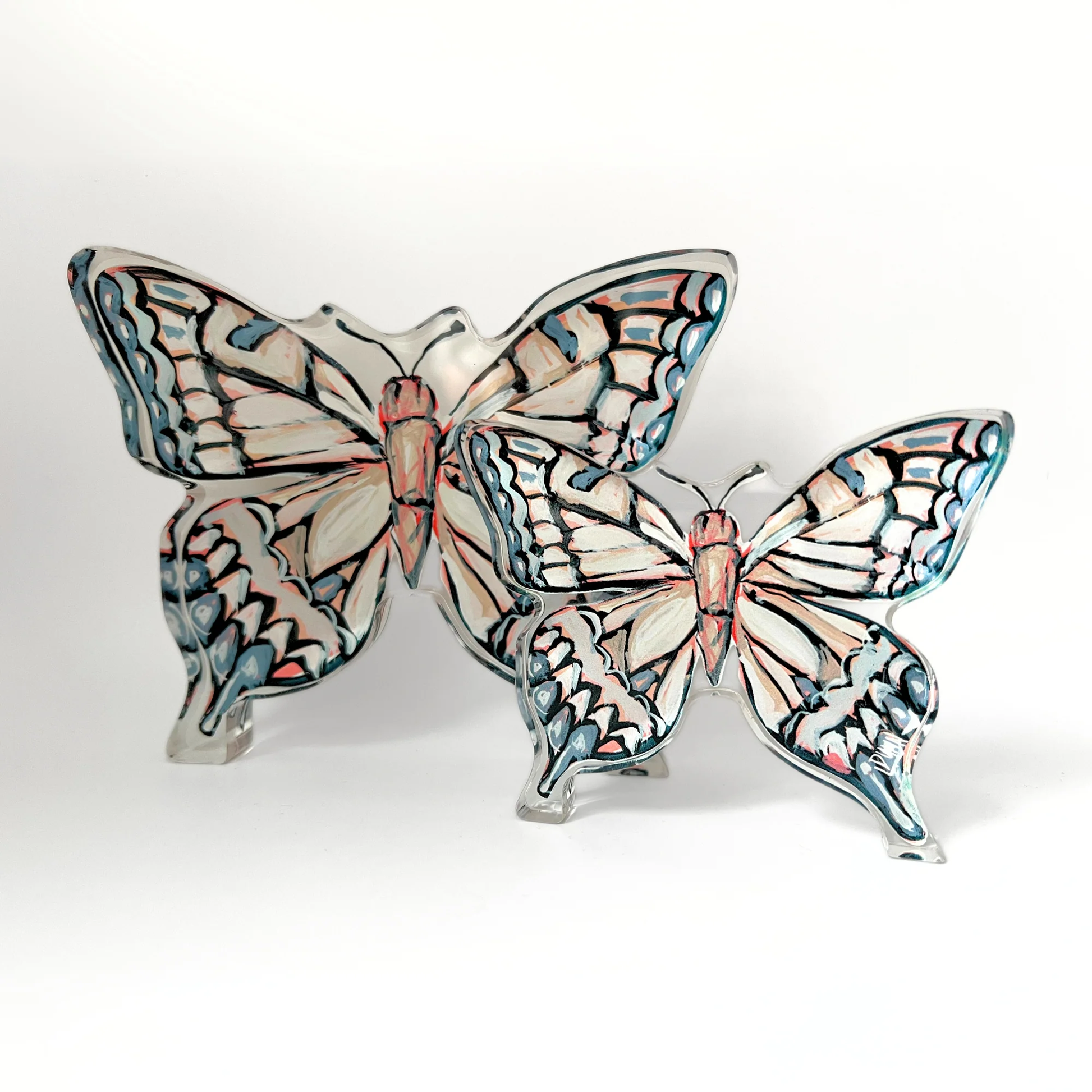 Lauren Dunn NEUTRAL BUTTERFLY ACRYLIC BLOCK - Persnickety Shop
