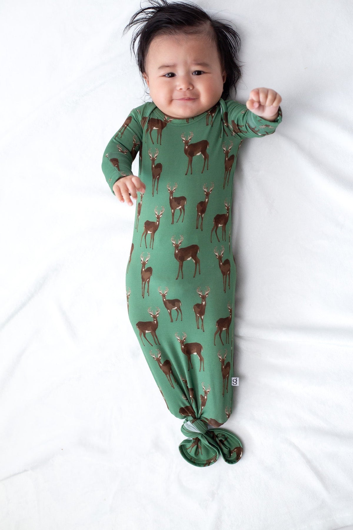 Goosies- Knotted Gown - Deer-0-3M