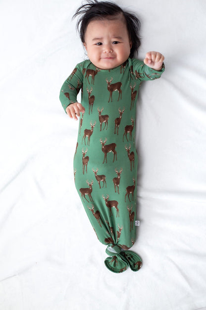 Goosies- Knotted Gown - Deer-0-3M